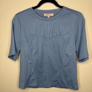 BCBGeneration Women's Short Sleeve Crew Neck Corset Tee.